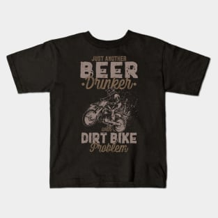 Dirt Bike Race design for Beer Lovers Kids T-Shirt